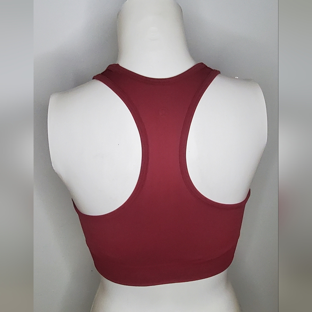 Lululemon Size 6 Tank Top In Burgundy- Build In Padded Bra- Jelly Logo